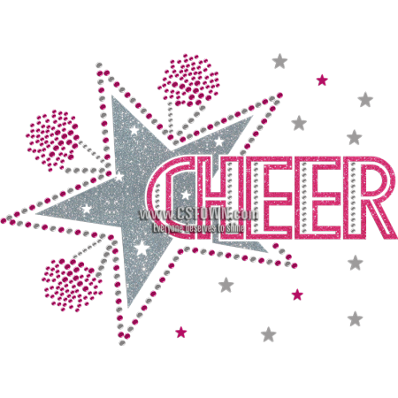 Cheer For My Super Star Shiny Glitter Transfer